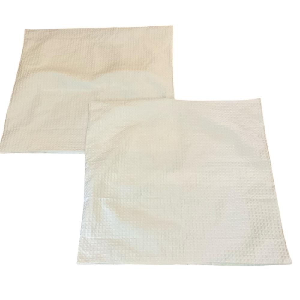 Ethan Allen waffle fabric Euro shams